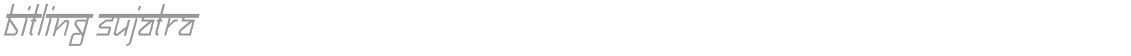 Bitling sujatra font preview