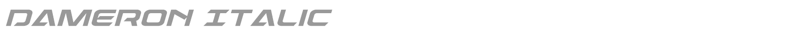 Dameron Italic font preview