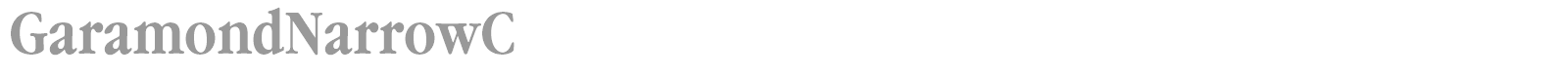 GaramondNarrowC font preview