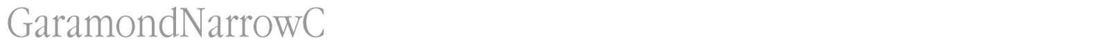 GaramondNarrowC font preview
