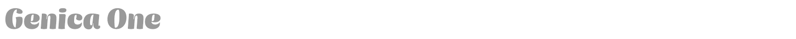 Genica One font preview