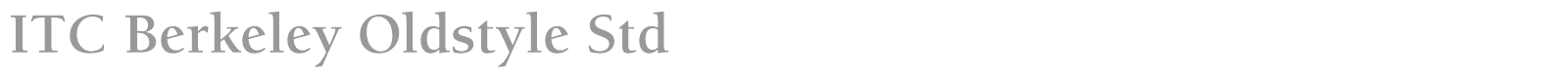 ITC Berkeley Oldstyle Std font preview