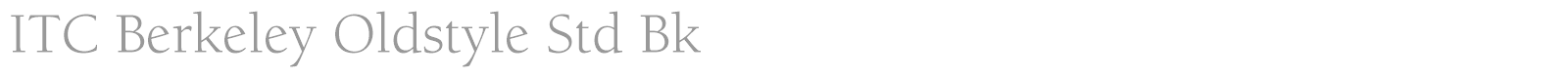 ITC Berkeley Oldstyle Std font preview