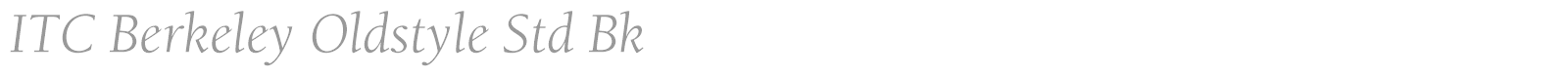 ITC Berkeley Oldstyle Std font preview
