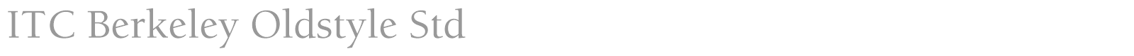 ITC Berkeley Oldstyle Std font preview