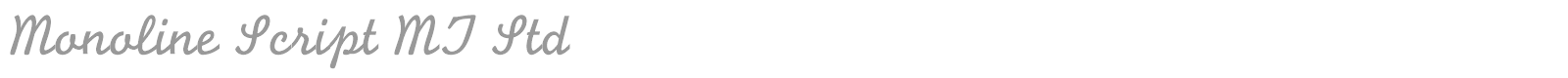 Monoline Script MT Std font preview