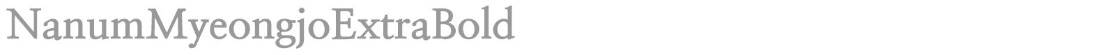 NanumMyeongjo font preview
