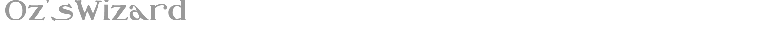 Oz's Wizard font preview