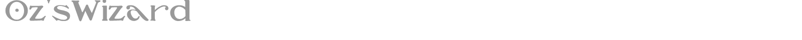 Oz's Wizard font preview