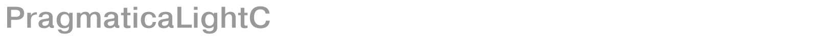 PragmaticaLightC font preview