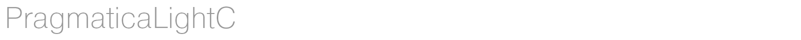PragmaticaLightC font preview