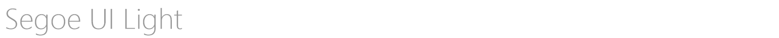 Segoe UI Light font preview