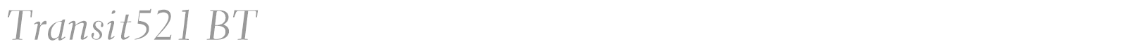 Transit511 BT font preview