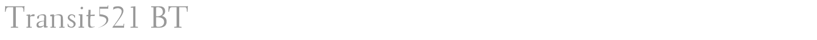Transit511 BT font preview