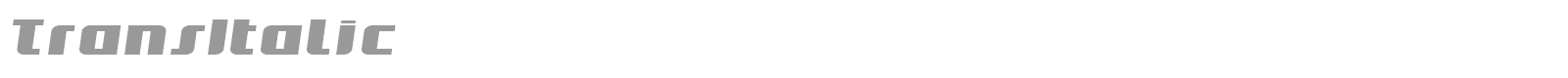 TransItalic font preview