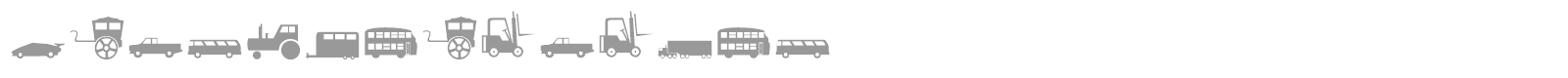 Transportation font preview