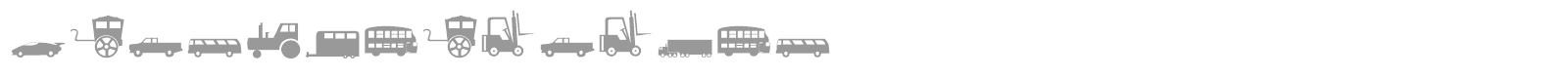 Transportation font preview