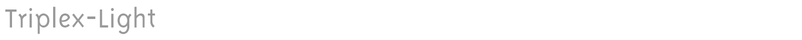 Triplex font preview