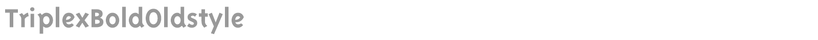 Triplex font preview