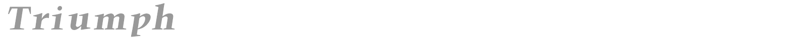 Triumph font preview