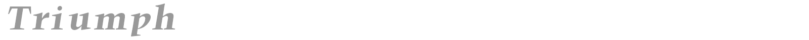 Triumph font preview