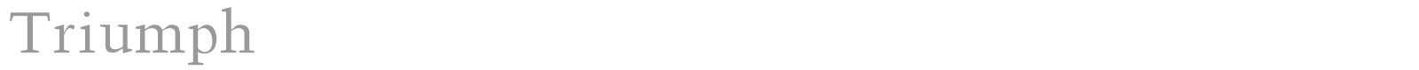 Triumph font preview