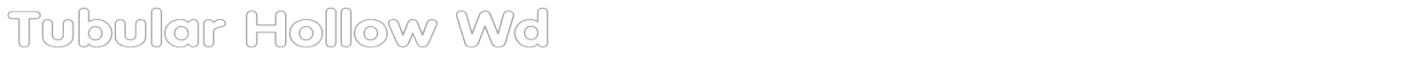 Tubular Hollow Wd font preview