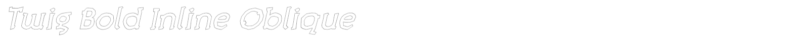 Twig Bold Inline Oblique font preview