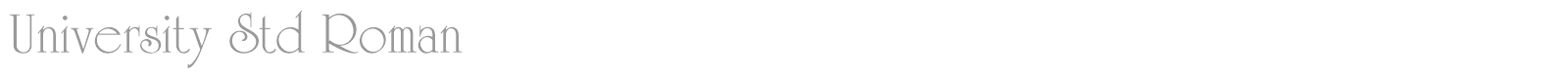 University Std font preview