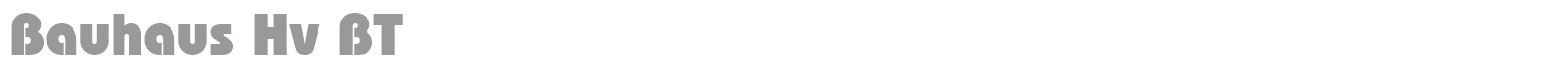 Bauhaus Hv BT font preview