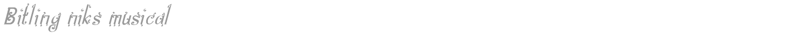Bitling niks musical font preview