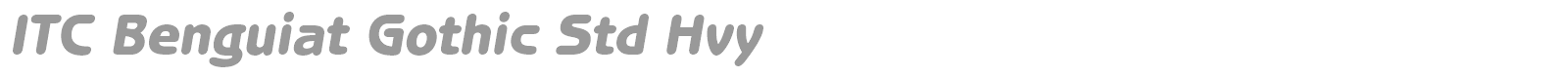 ITC Benguiat Gothic Std font preview