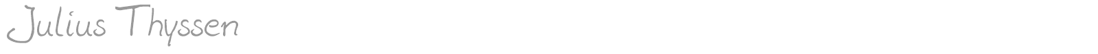 Julius Thyssen font preview