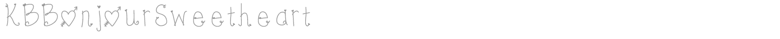 KB Bonjour Sweetheart font preview