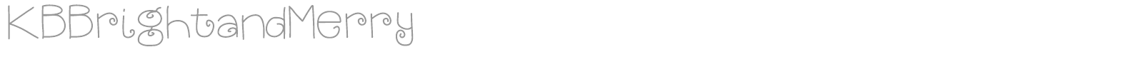 Font KB Bright And Merry