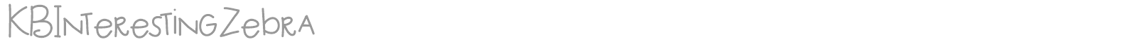 KB Interesting Zebra font preview