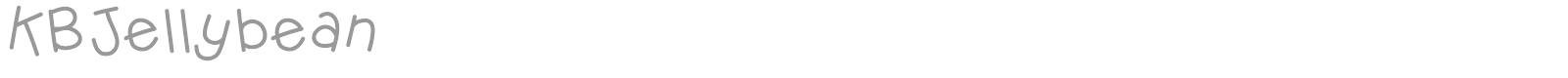 KB Jellybean font preview
