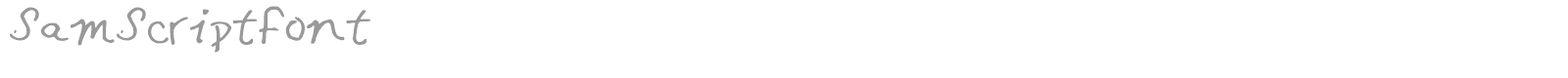 SamScriptFont font preview