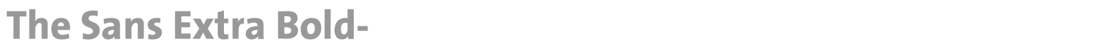 The Sans Extra Bold- font preview
