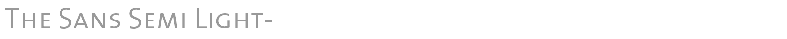 The Sans Semi Bold- font preview