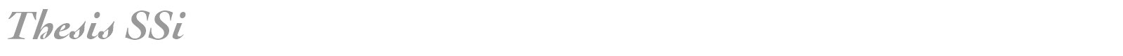 Thesis SSi font preview