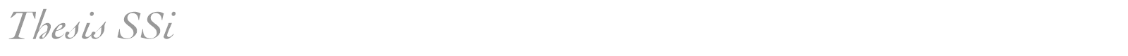 Thesis SSi font preview