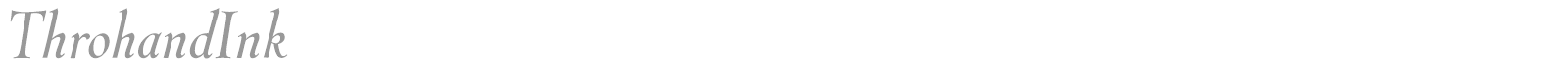 ThrohandInk font preview