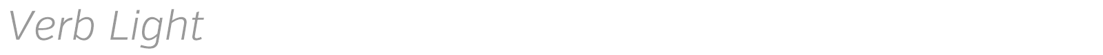 Verb Light font preview