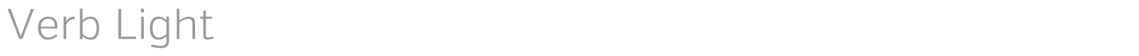 Verb Light font preview