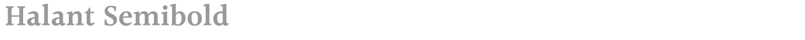 Halant font preview