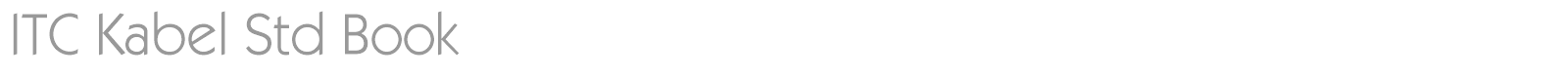 ITC Kabel Std font preview