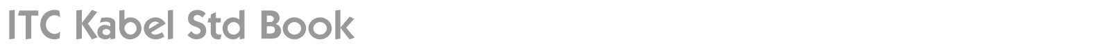 ITC Kabel Std font preview