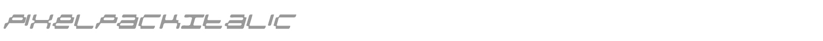 PixelpackItalic font preview