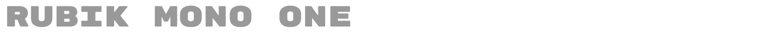 Rubik Mono One font preview